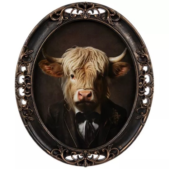 Gentleman Cow Wood Wall Decor